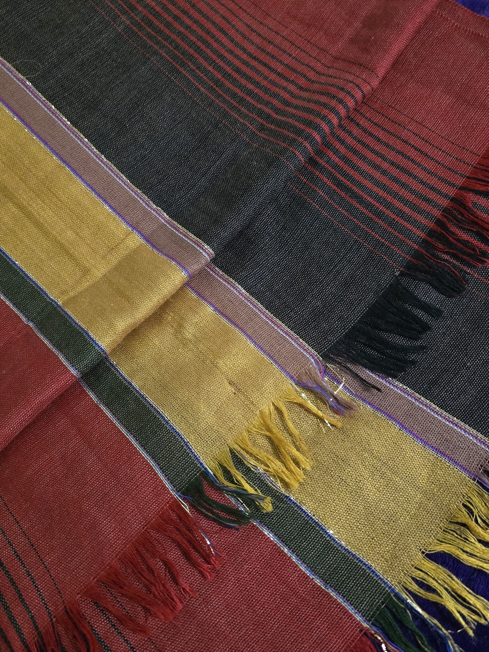 Men's Woven Scarf - Red, Black & Yellow